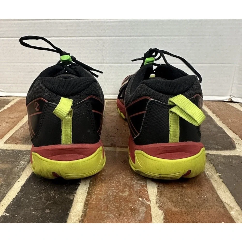 Merrell MQM Trail Running Shoes Black Red Yellow Lace Up Sneakers Men's 14